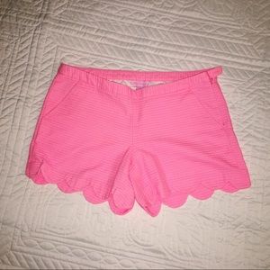 Lilly Pulitzer light neon pink scallop shorts